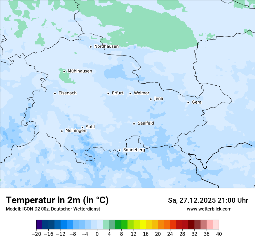 Modellkarten Temperatur