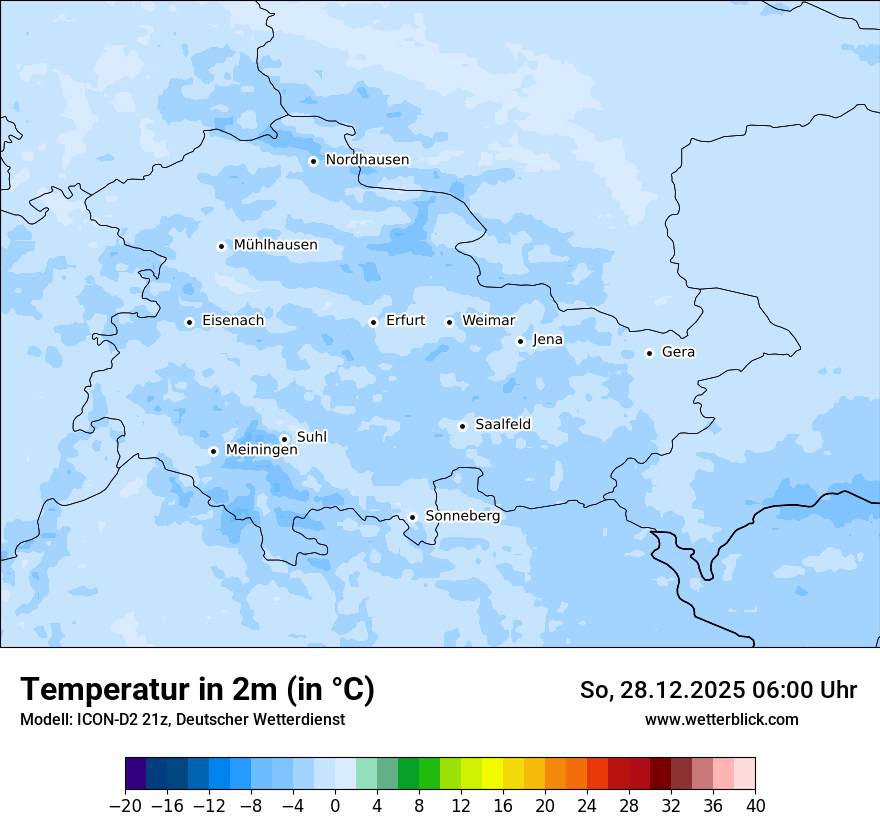 Modellkarten Temperatur