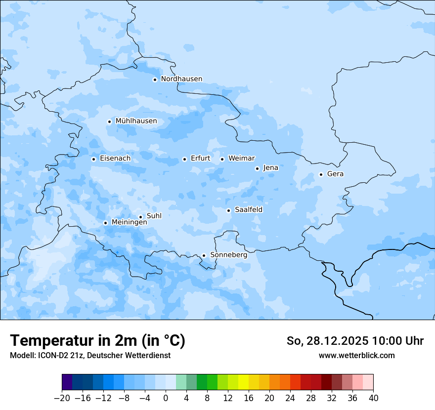 Modellkarten Temperatur