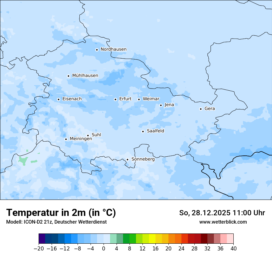 Modellkarten Temperatur