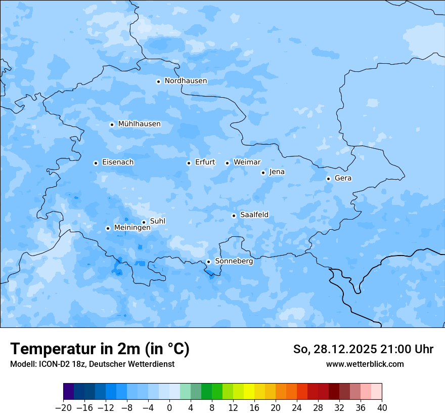 Modellkarten Temperatur
