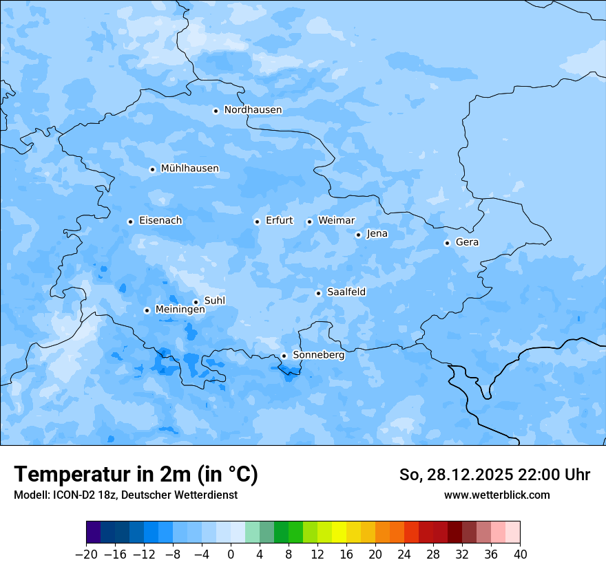 Modellkarten Temperatur