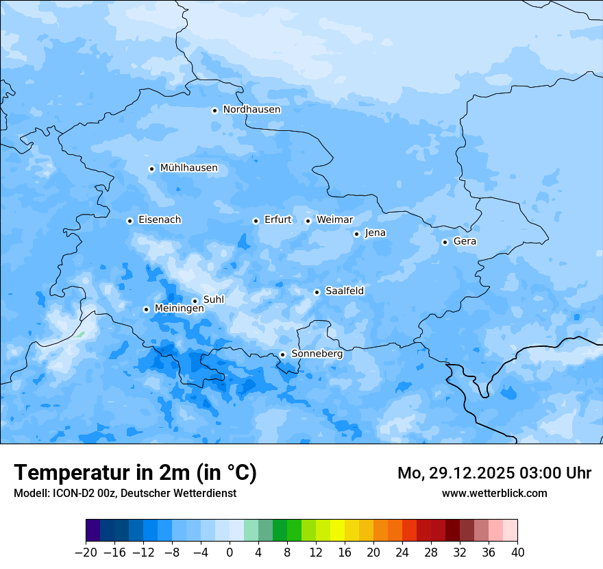 Modellkarten Temperatur