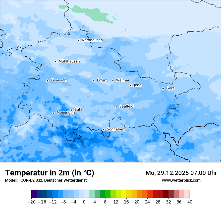 Modellkarten Temperatur