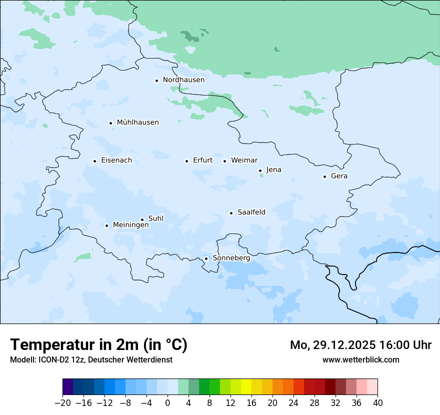 Modellkarten Temperatur
