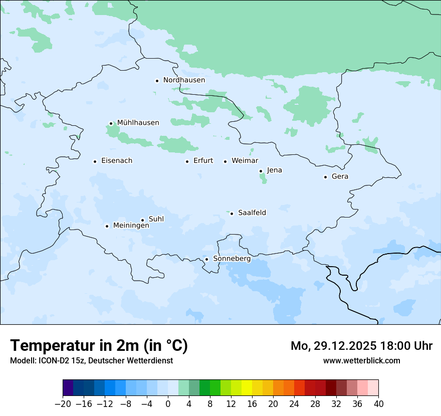 Modellkarten Temperatur