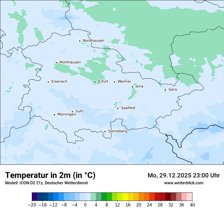 Modellkarten Temperatur