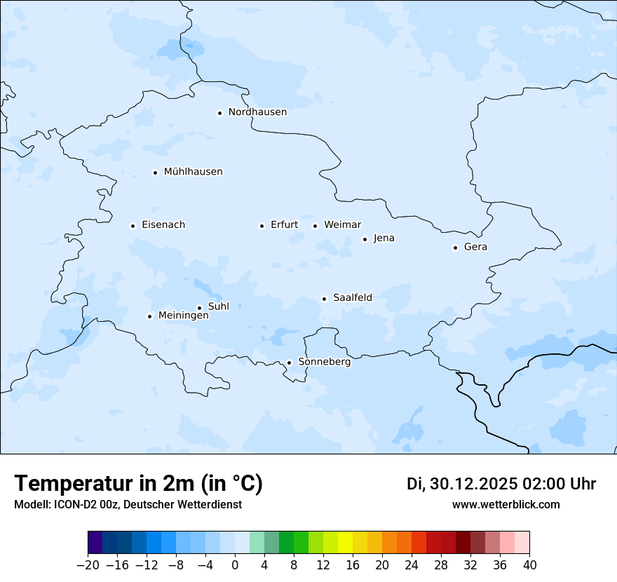 Modellkarten Temperatur