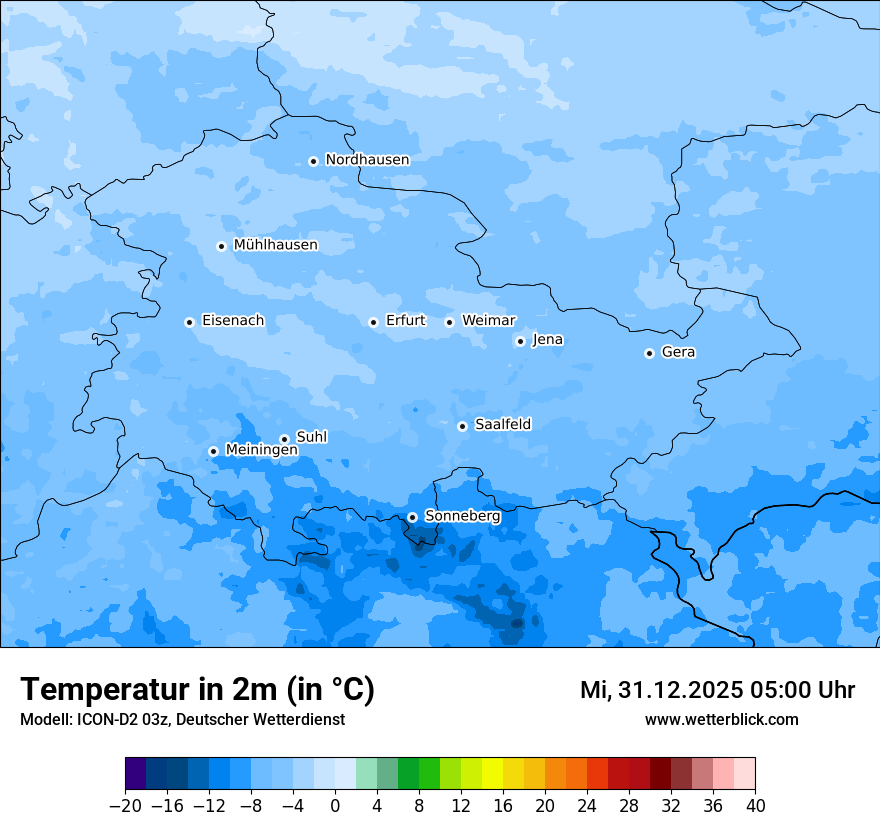 Modellkarten Temperatur