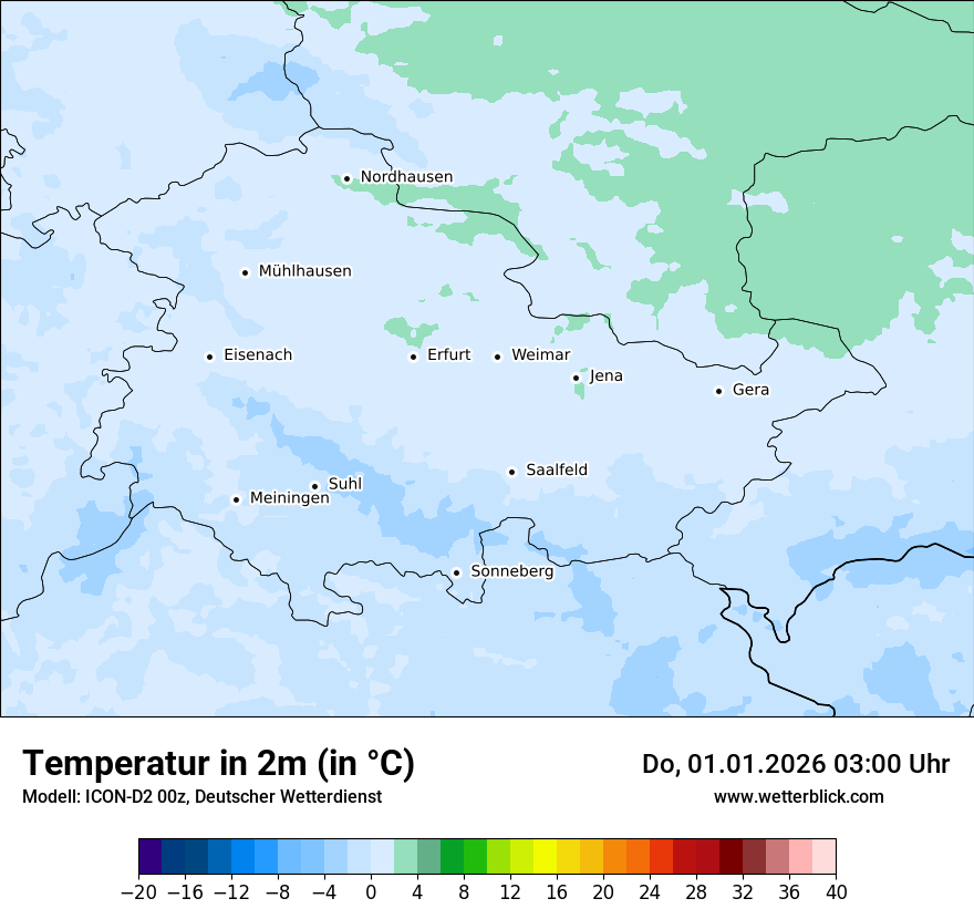 Modellkarten Temperatur