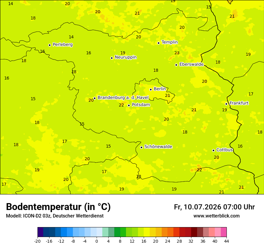 Modellkarte ICON-D2 – t_g – bb