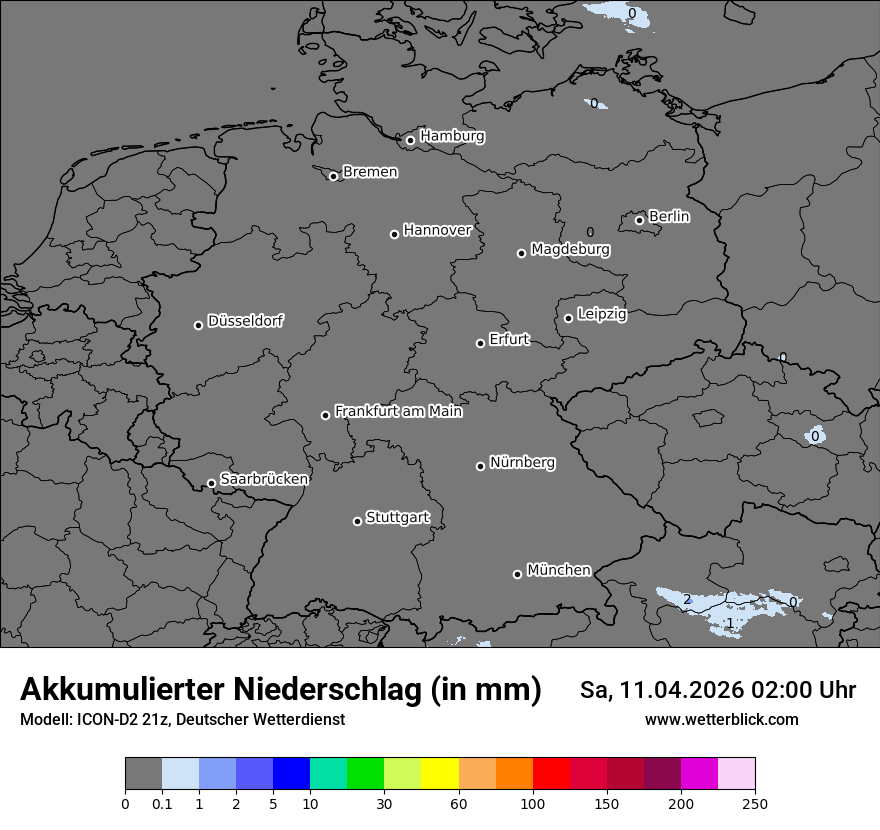 Modellkarte ICON-D2 – tot_prec – deutschland
