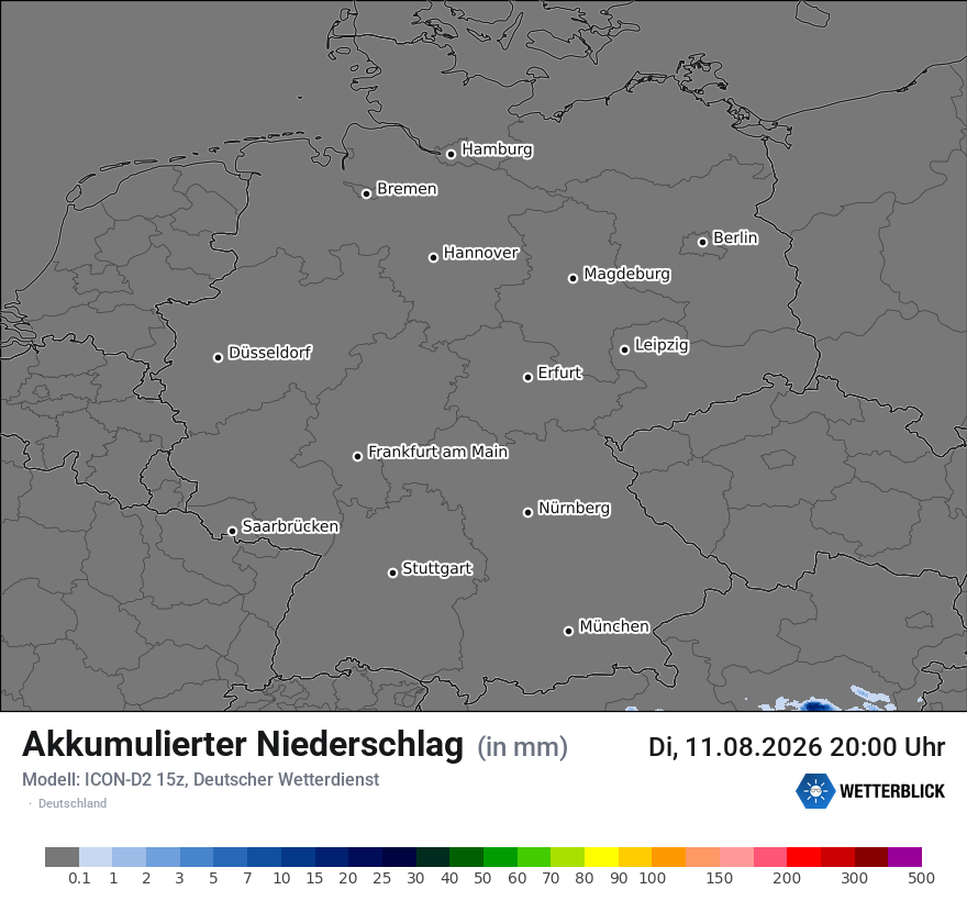 Modellkarte ICON-D2 – tot_prec – deutschland