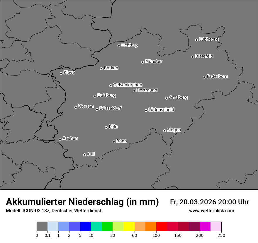 Modellkarte ICON-D2 – tot_prec – nrw