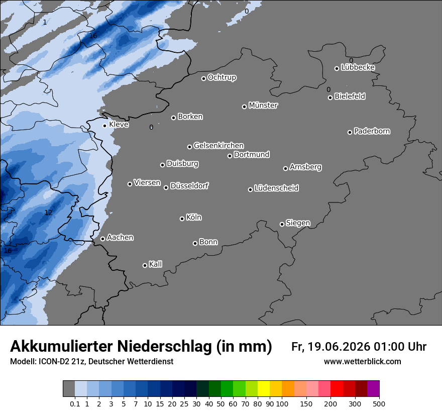 Modellkarte ICON-D2 – tot_prec – nrw