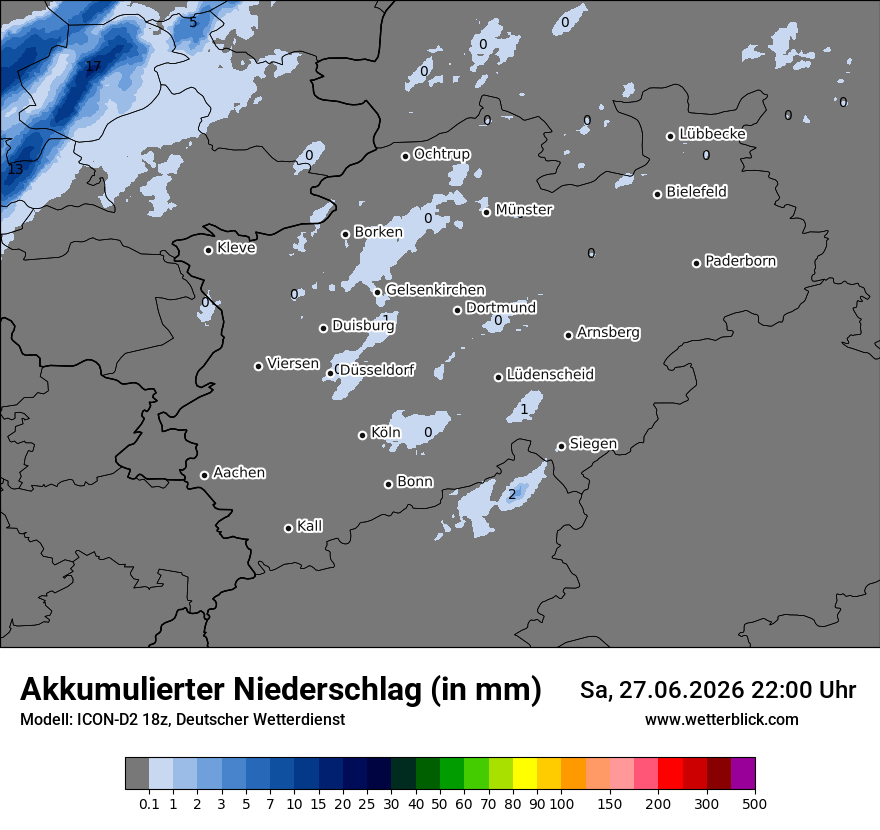 Modellkarte ICON-D2 – tot_prec – nrw