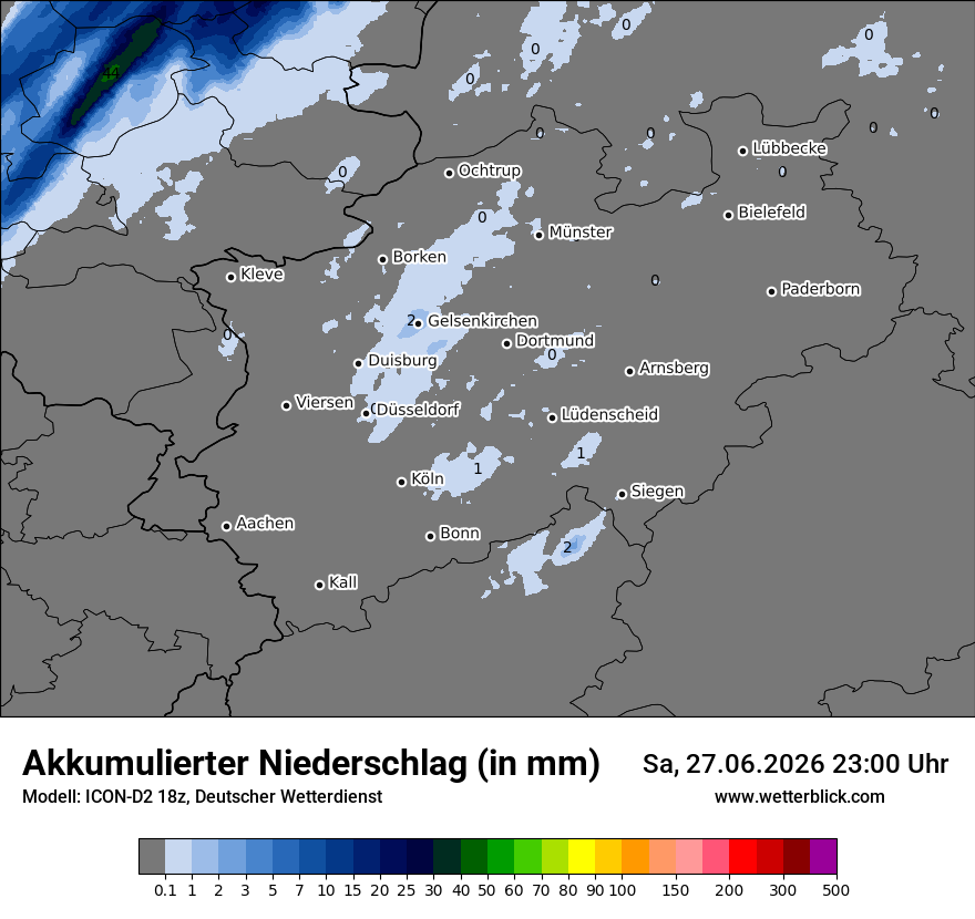 Modellkarte ICON-D2 – tot_prec – nrw