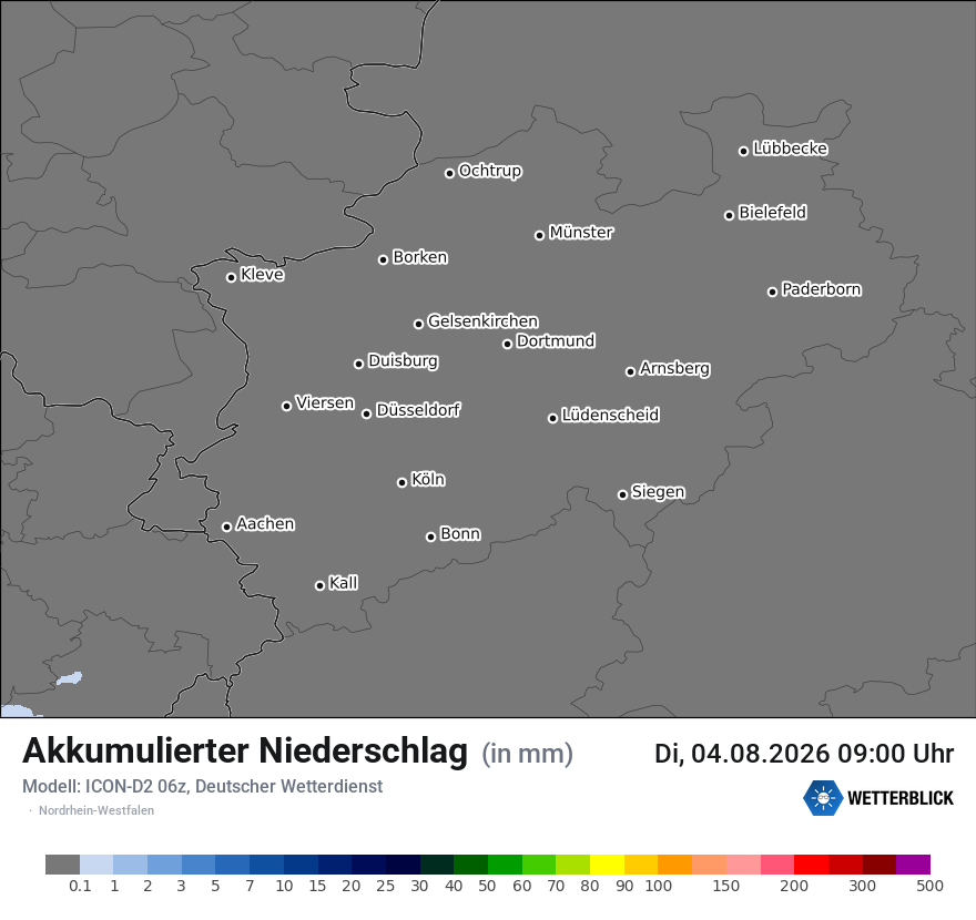 Modellkarte ICON-D2 – tot_prec – nrw