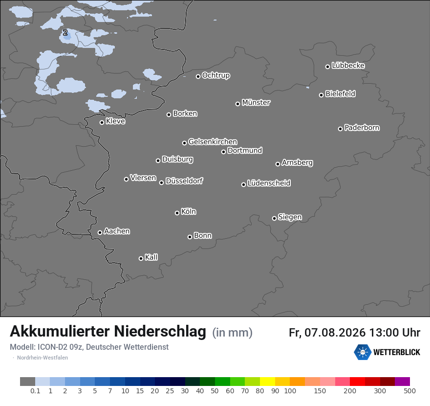 Modellkarte ICON-D2 – tot_prec – nrw