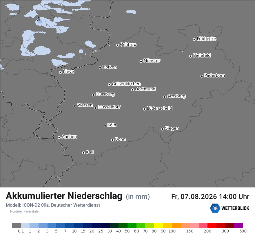 Modellkarte ICON-D2 – tot_prec – nrw