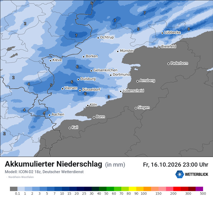 Modellkarte ICON-D2 – tot_prec – nrw