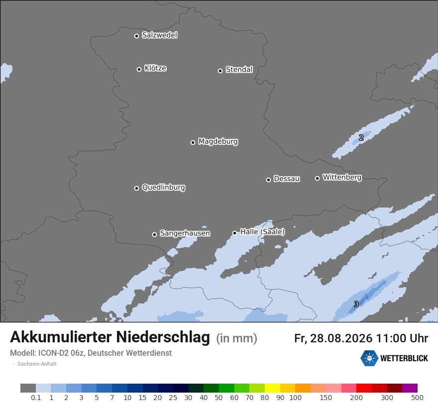 Modellkarte ICON-D2 – tot_prec – st
