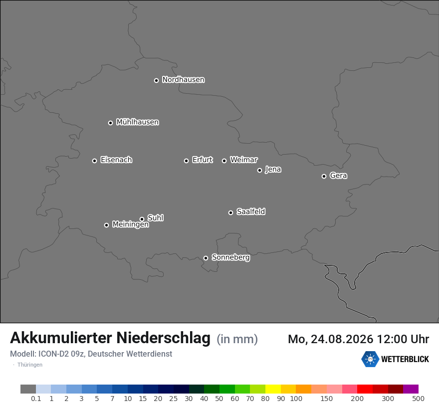 Modellkarte ICON-D2 – tot_prec – th