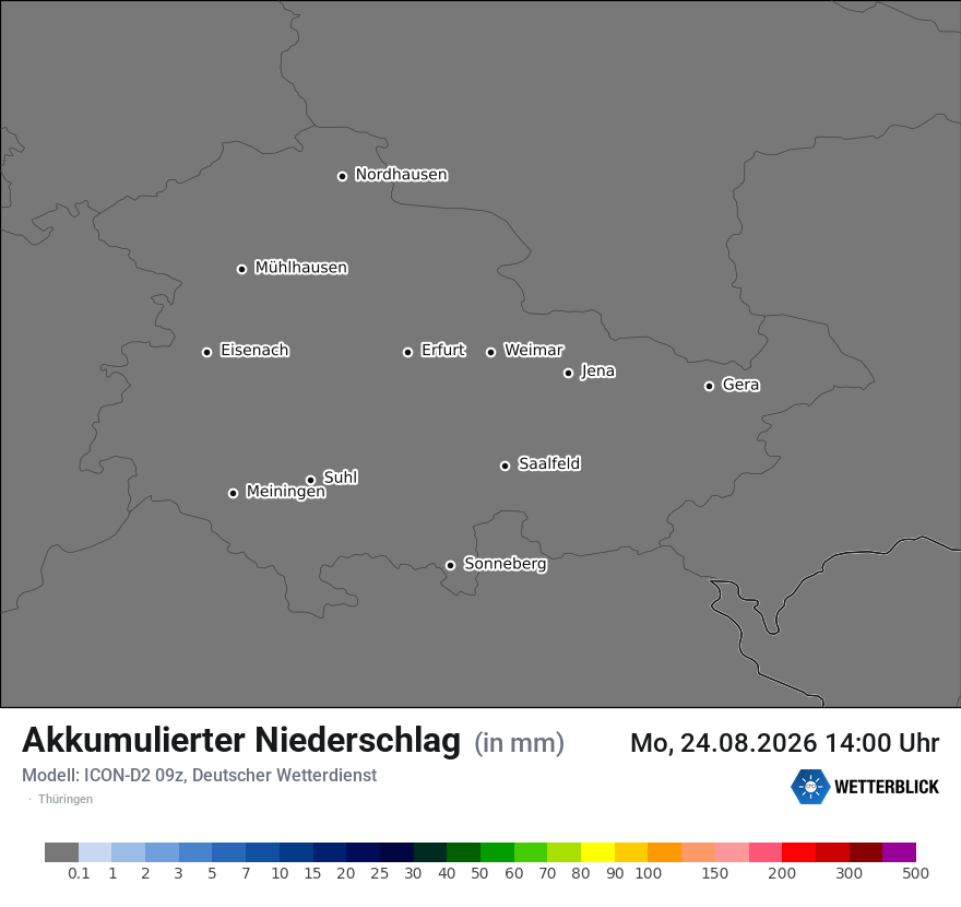Modellkarte ICON-D2 – tot_prec – th