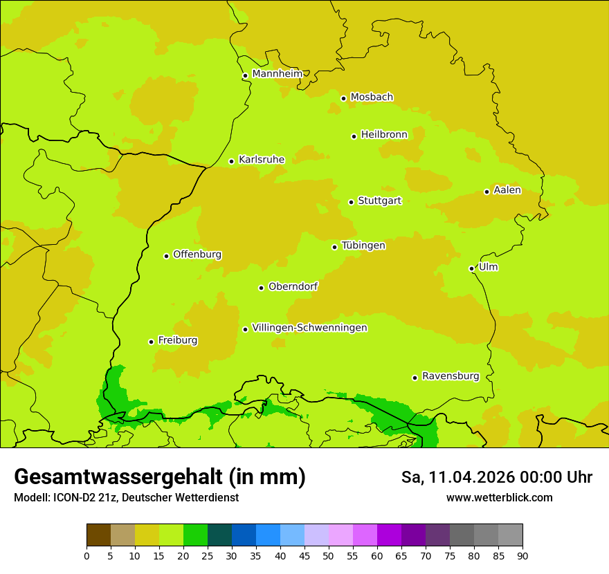 Modellkarte ICON-D2 – twater – bw