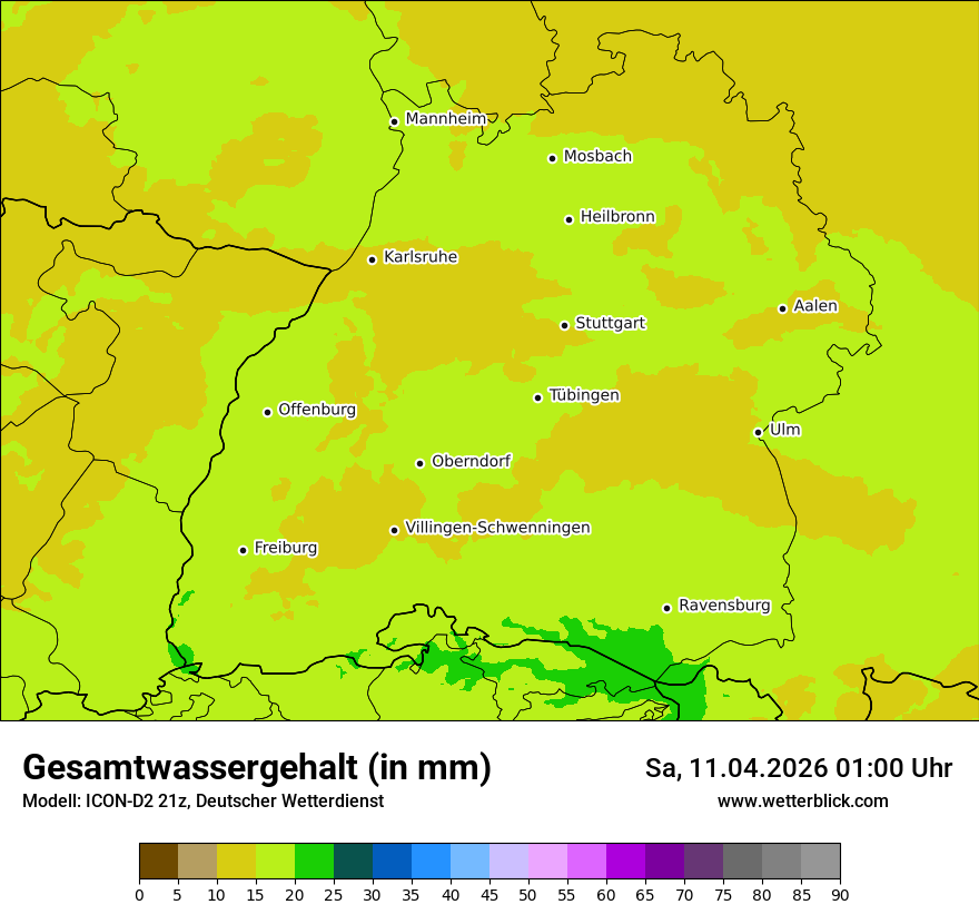 Modellkarte ICON-D2 – twater – bw