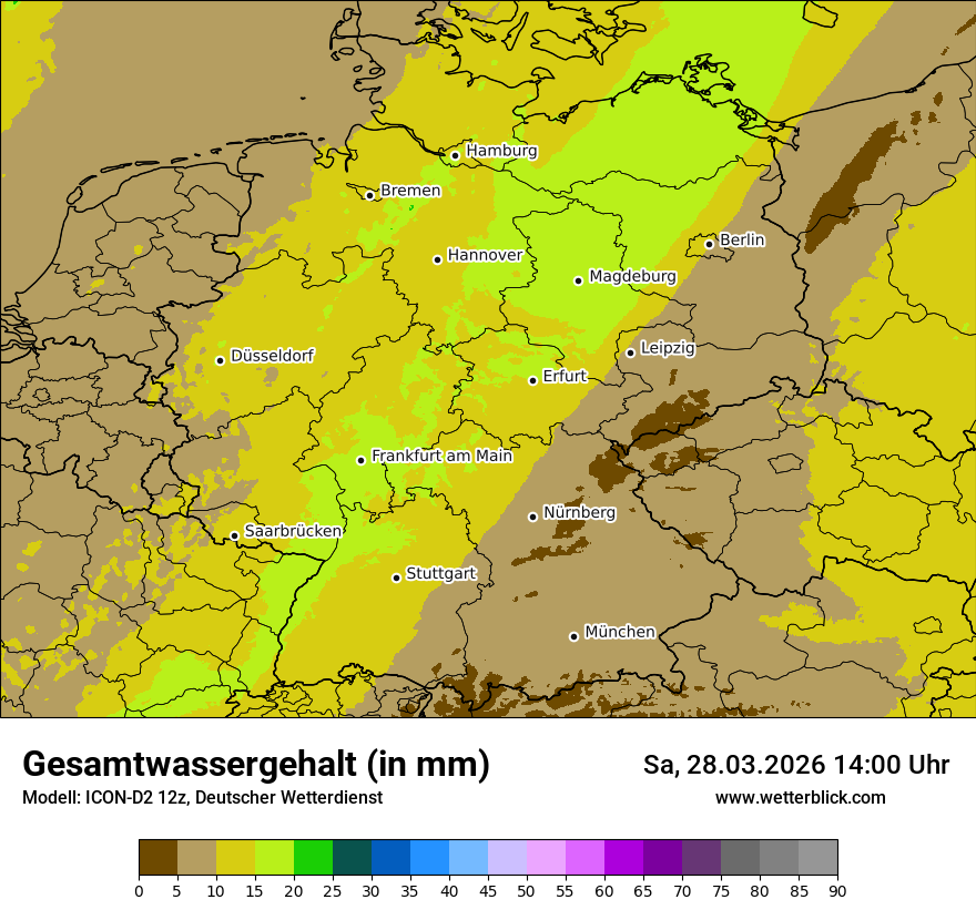 Modellkarte ICON-D2 – twater – deutschland