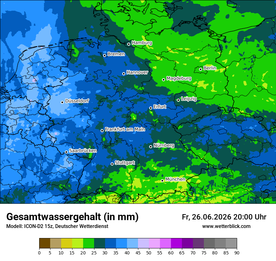 Modellkarte ICON-D2 – twater – deutschland
