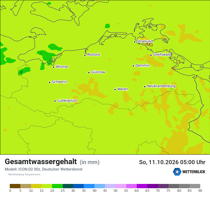 Modellkarte ICON-D2 – twater – mv