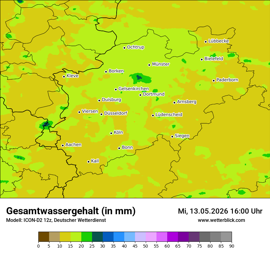 Modellkarte ICON-D2 – twater – nrw
