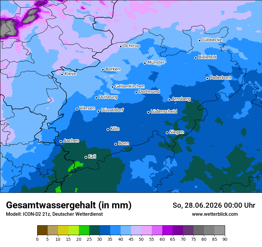 Modellkarte ICON-D2 – twater – nrw