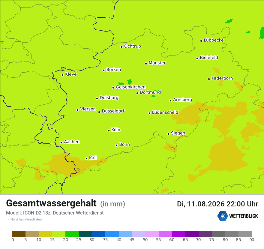 Modellkarte ICON-D2 – twater – nrw
