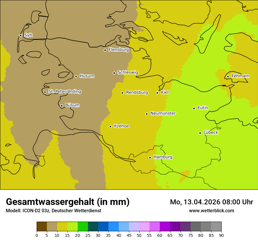 Modellkarte ICON-D2 – twater – sh