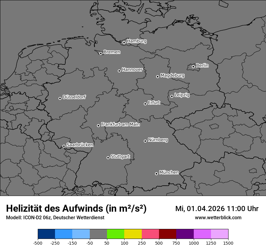 Modellkarte ICON-D2 – uh_max – deutschland
