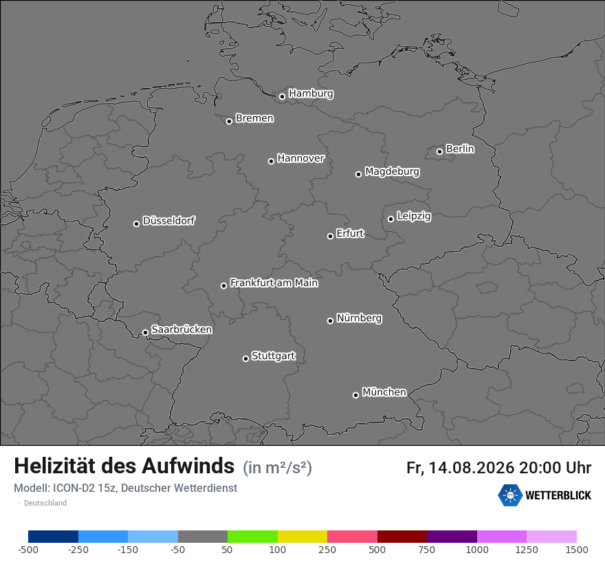 Modellkarte ICON-D2 – uh_max – deutschland