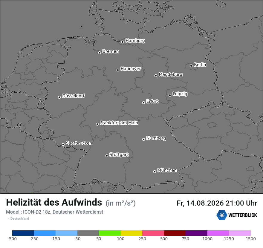Modellkarte ICON-D2 – uh_max – deutschland