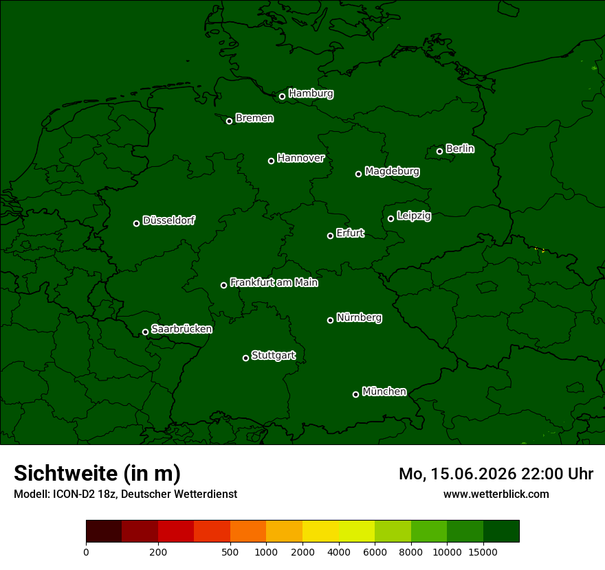 Modellkarte ICON-D2 – vis – deutschland