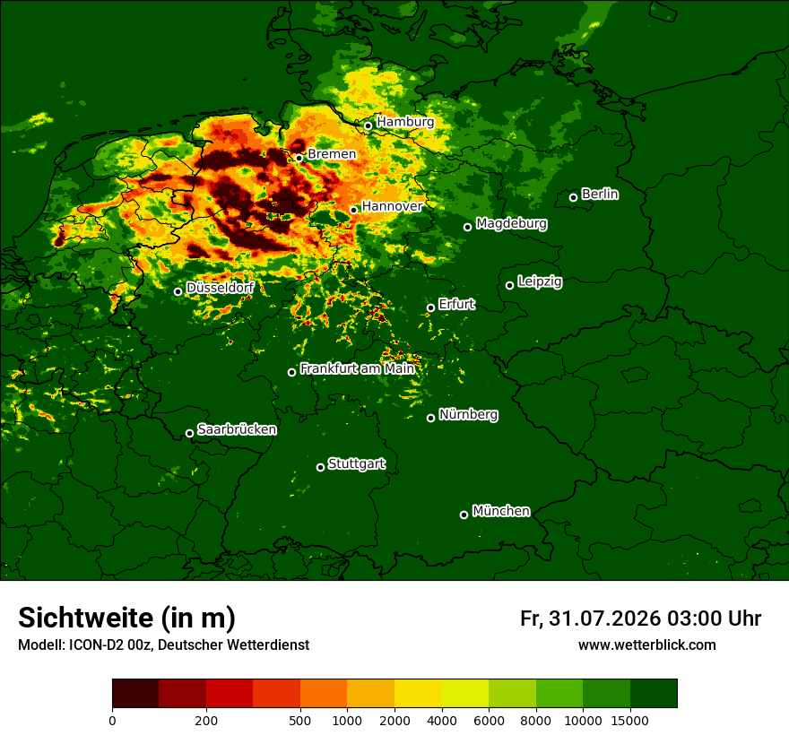 Modellkarte ICON-D2 – vis – deutschland