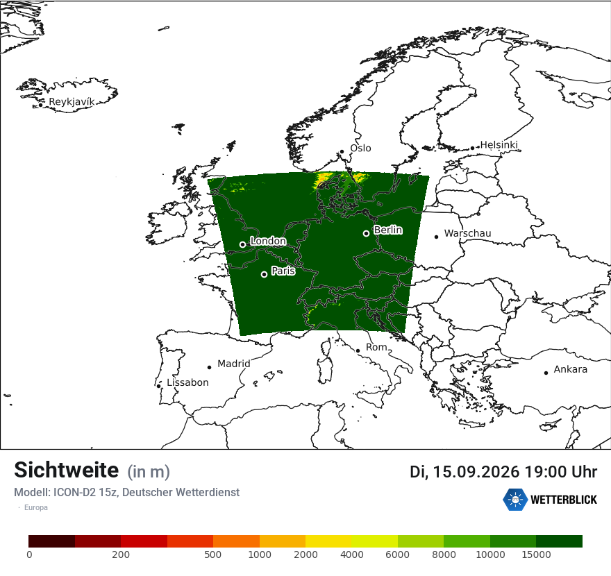 Modellkarte ICON-D2 – vis – europa