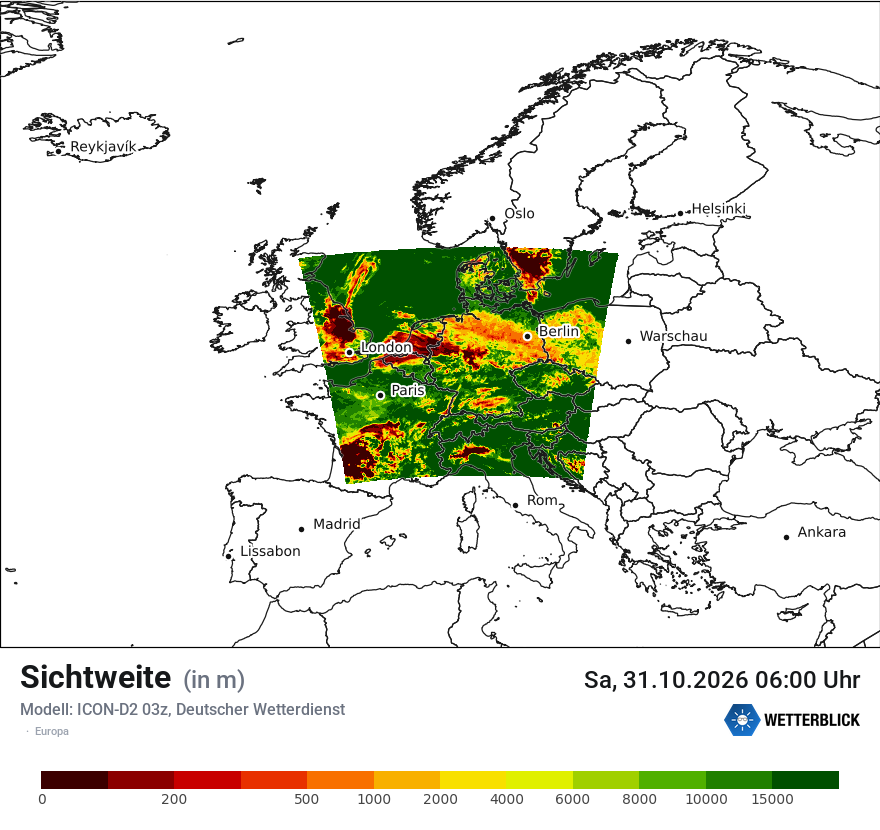 Modellkarte ICON-D2 – vis – europa