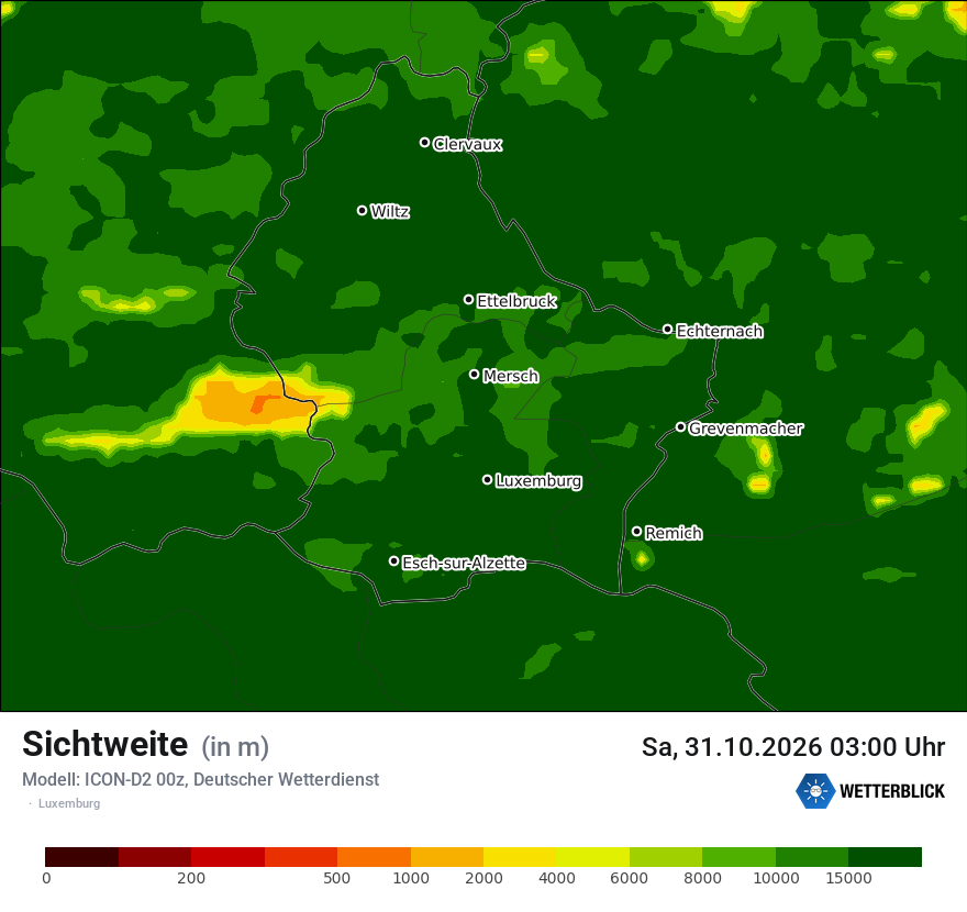 Modellkarte ICON-D2 – vis – luxemburg
