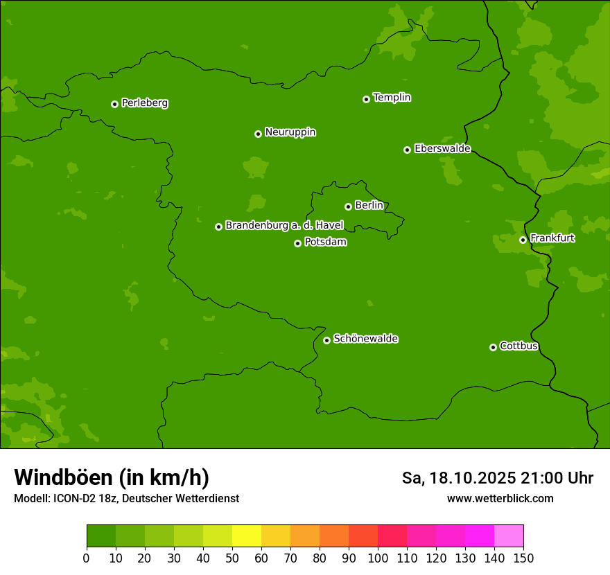 Modellkarten Windgeschwindigkeit