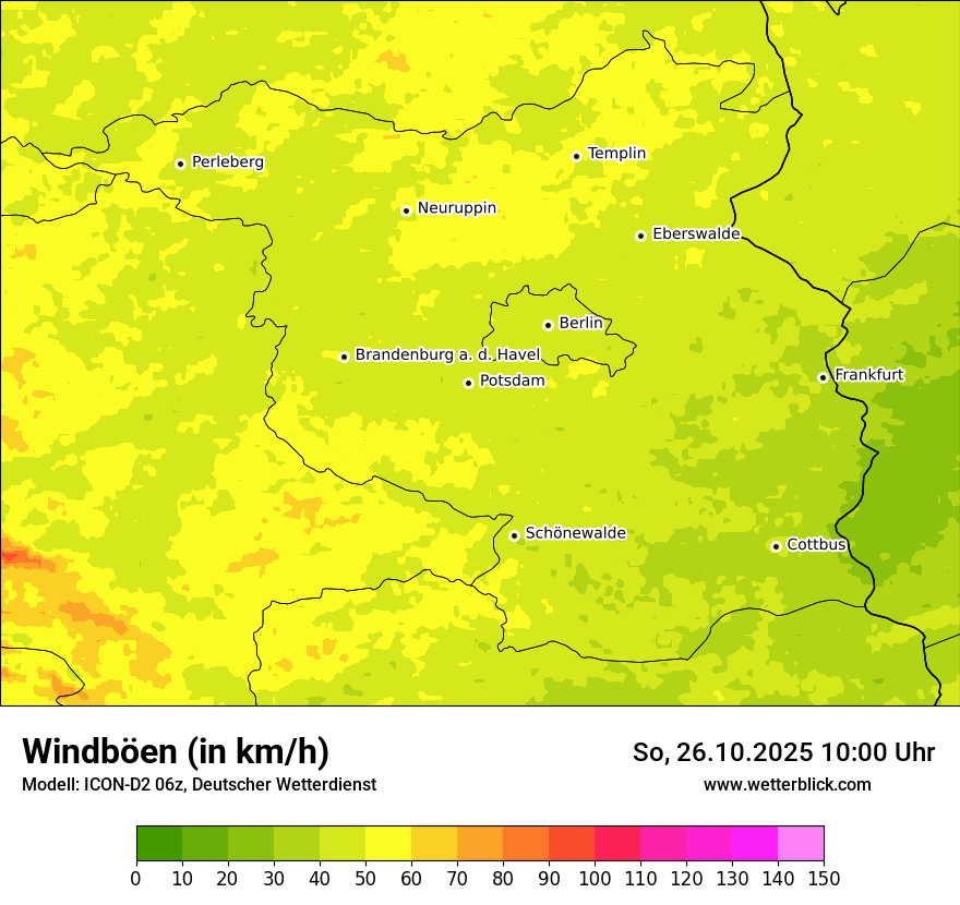 Modellkarten Windgeschwindigkeit Modellkarten Windgeschwindigkeit