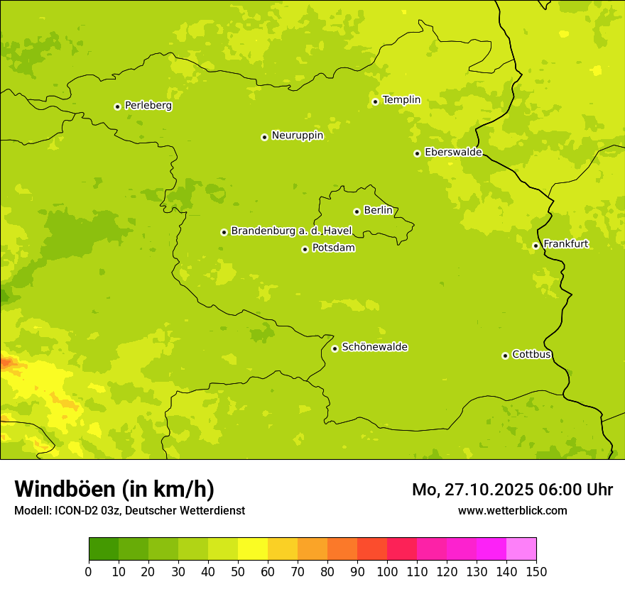 Modellkarten Windgeschwindigkeit Modellkarten Windgeschwindigkeit
