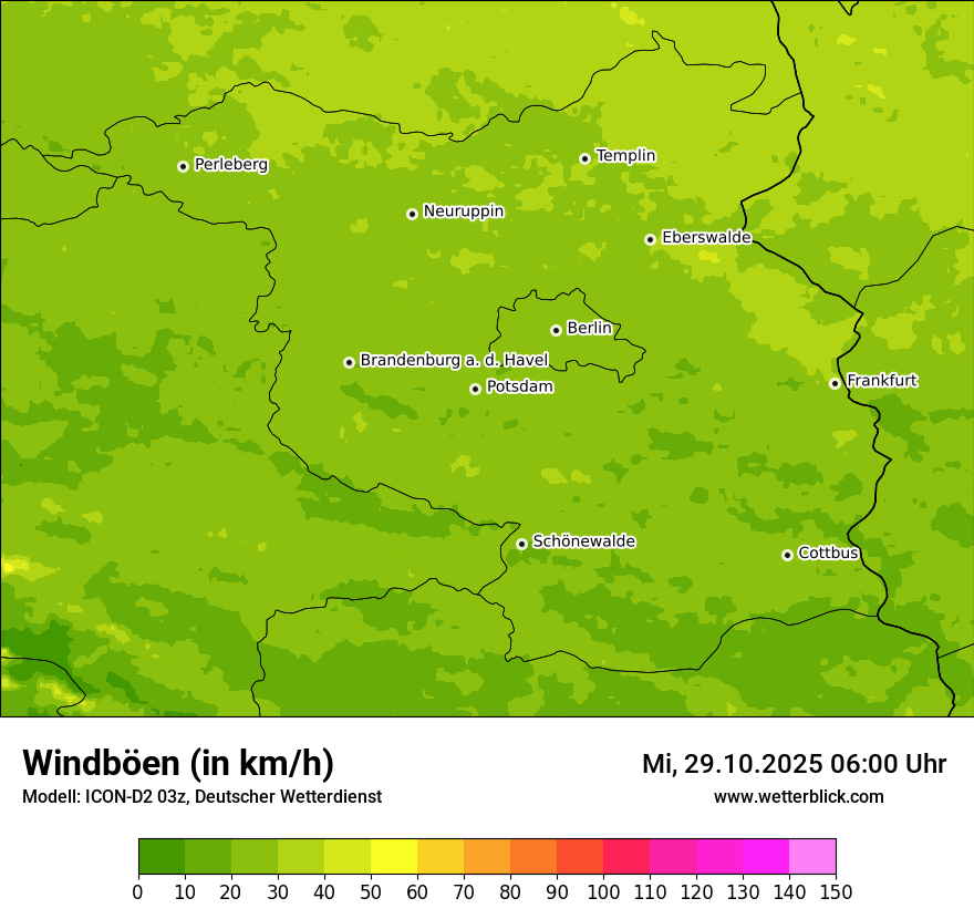 Modellkarten Windgeschwindigkeit Modellkarten Windgeschwindigkeit