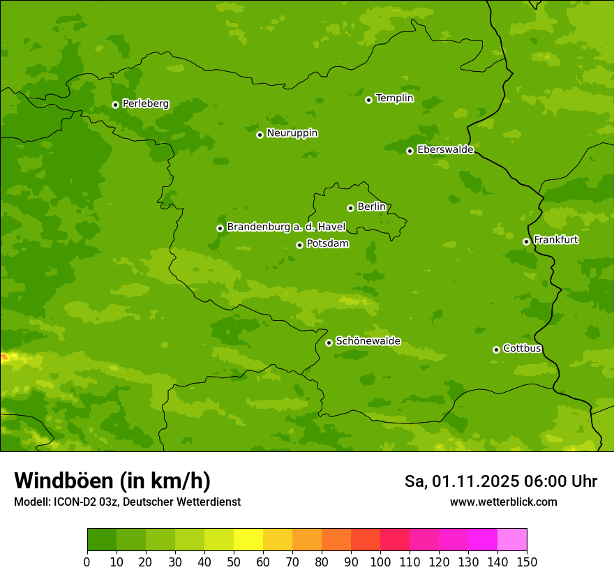 Modellkarten Windgeschwindigkeit Modellkarten Windgeschwindigkeit